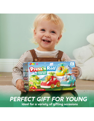 Coches de Juguete Animales Joyin - Elefante, Mono, Jirafa, León