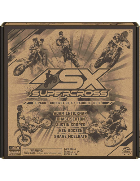 Paquete 5 Motocicletas Metal 1:24 Spin Master Supercross Paquete 5 Motocicletas Metal 1:24 Spin Master Supercross