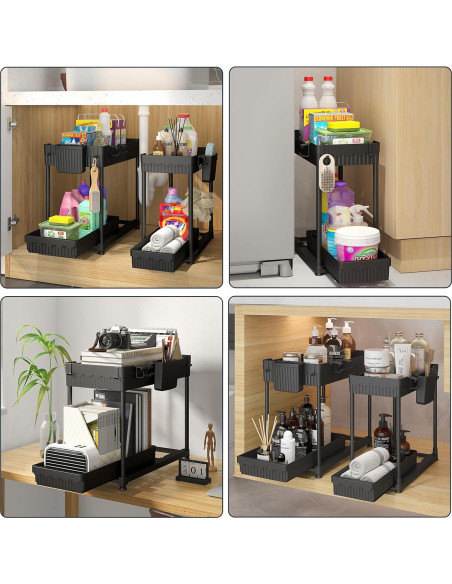 Organizador Bajo Fregadero Sevenblue 2 Niveles con Cajón Organizador Bajo Fregadero Sevenblue 2 Niveles con Cajón