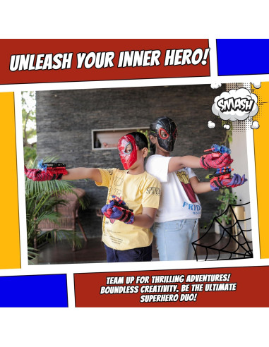 Juego de Superhéroe Capexia con Lanzadores y Máscaras