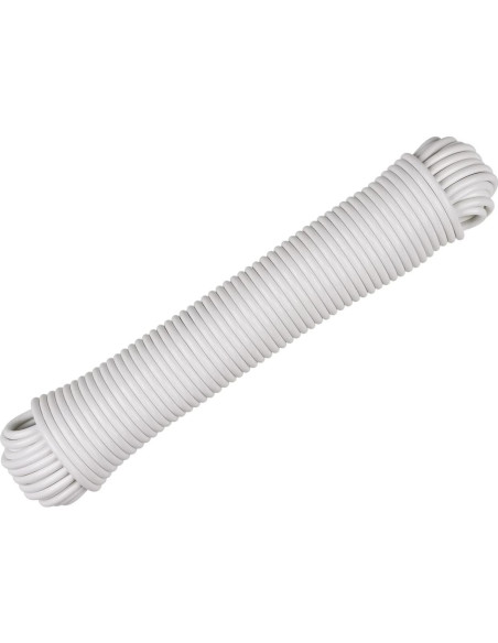 Cuerda de Ropa Plástica West Coast Paracord 15.24 m 5.56 mm Blanca Cuerda de Ropa Plástica West Coast Paracord 15.24 m 5.56 mm Blanca