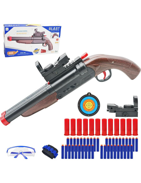 Blaster de Juguete Doble Caño - Chorro de Espuma 76 cm Blaster de Juguete Doble Caño - Chorro de Espuma 76 cm