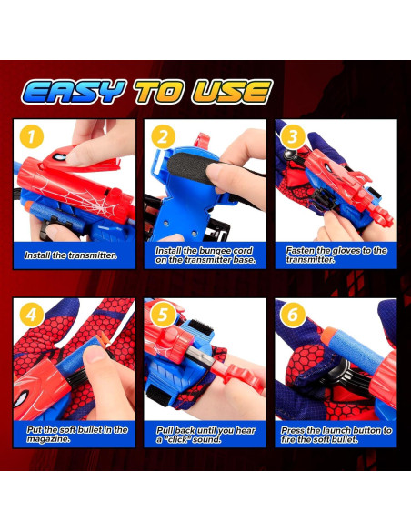 Lanzador de Telaraña para Niños Excitobo con Guante Lanzador de Telaraña para Niños Excitobo con Guante