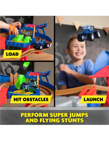 Set de Juego Monster Jam Supercharge Speedway con 2 Camiones