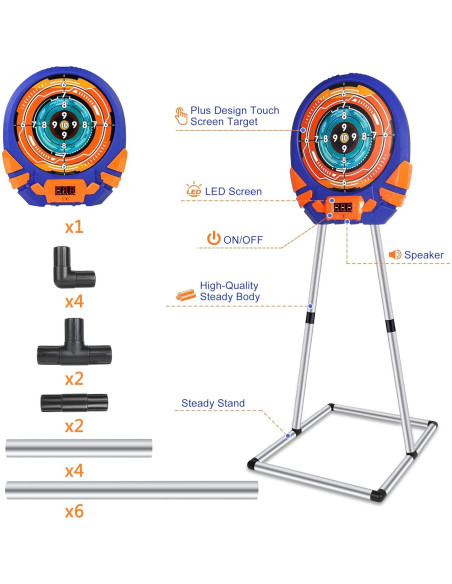 Objetivo Electrónico para Nerf Fibevon 40x35 cm Táctil Objetivo Electrónico para Nerf Fibevon 40x35 cm Táctil