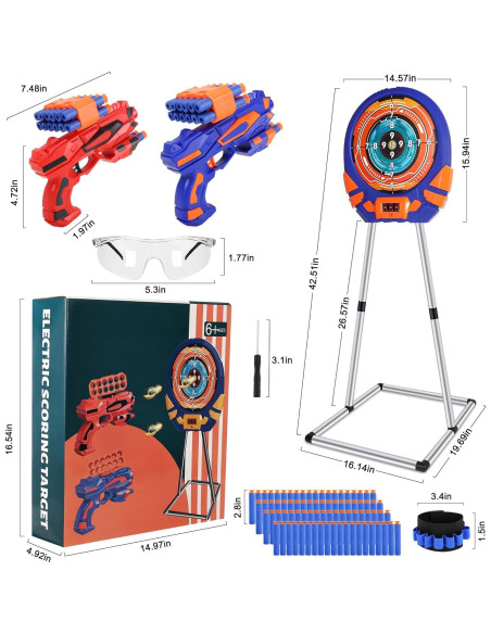 Objetivo Electrónico para Nerf Fibevon 40x35 cm Táctil Objetivo Electrónico para Nerf Fibevon 40x35 cm Táctil
