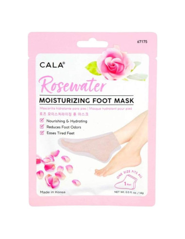 Mascarillas Hidratantes para Pies Cala - Agua de Rosa, 3 Unidades