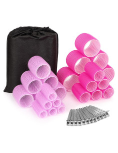 Juego de Rulos para Cabello Selizo - 36 Piezas Rosa