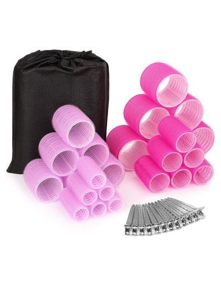 Juego de Rulos para Cabello Selizo - 36 Piezas Rosa Juego de Rulos para Cabello Selizo - 36 Piezas Rosa
