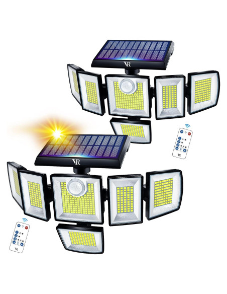 Luces de Inundación Solar VENSSTNOR 496 LEDs 3500LM 360 Luces de Inundación Solar VENSSTNOR 496 LEDs 3500LM 360