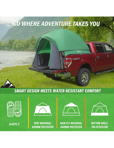Carpa para Cama de Camión Wakeman 2 Personas Verde