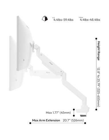 Soporte para Monitor Ultrawide Pixio PS2S Titan Blanco