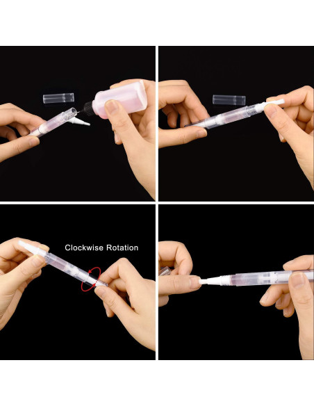 Paquete de 100 bolígrafos transparentes Awpeye 3 ml con giro Paquete de 100 bolígrafos transparentes Awpeye 3 ml con giro