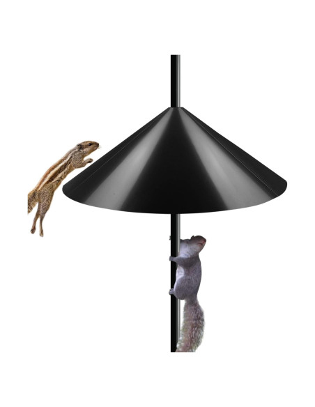 Baffle para Ardillas Ansionsol 48 cm Montaje Poste Negro Baffle para Ardillas Ansionsol 48 cm Montaje Poste Negro