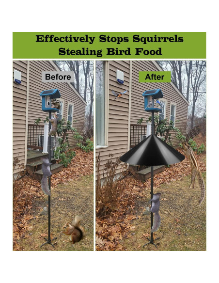 Baffle para Ardillas Ansionsol 48 cm Montaje Poste Negro Baffle para Ardillas Ansionsol 48 cm Montaje Poste Negro