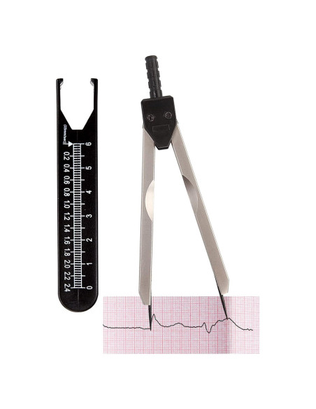 Calibrador ECG EKG LANIAKEA Negro para Enfermería 11 cm Calibrador ECG EKG LANIAKEA Negro para Enfermería 11 cm