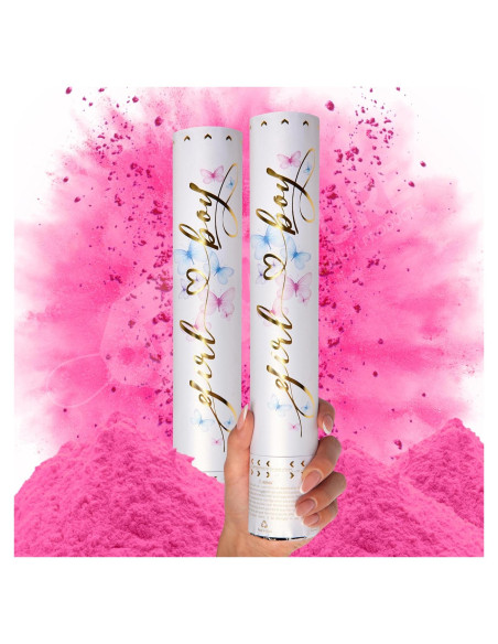 Cañones de Confeti Revelación de Género PrimePure - Rosa Cañones de Confeti Revelación de Género PrimePure - Rosa