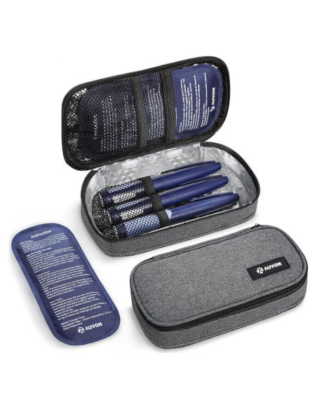 Funda Aislada para Insulina AUVON con 2 Paquetes de Hielo Funda Aislada para Insulina AUVON con 2 Paquetes de Hielo