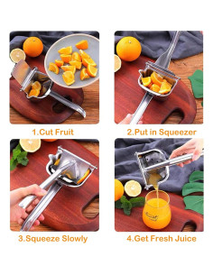 Exprimidor Manual CLEABANKE de Aluminio 0.75L para Cítricos 2