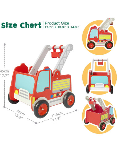 Caminador de Madera Labebe - Juguete 2-en-1 para Niños