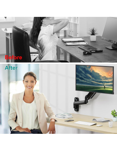 Soporte de Pared para Monitor ErgoFocus 17-32" Ajustable