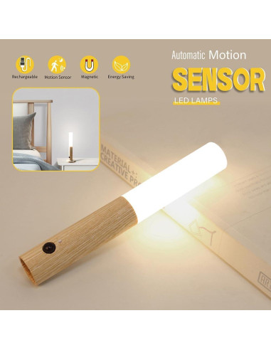 Lámpara Nocturna LED LANDGOO con Sensor y Batería 2Pcs
