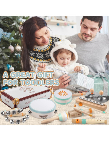 Set de Instrumentos Musicales de Madera Rmischolar para Bebés