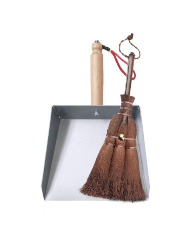 Juego de Mini Recogedor y Cepillo Huibot Oakart - Acero Inoxidable y Cerdas Naturales
