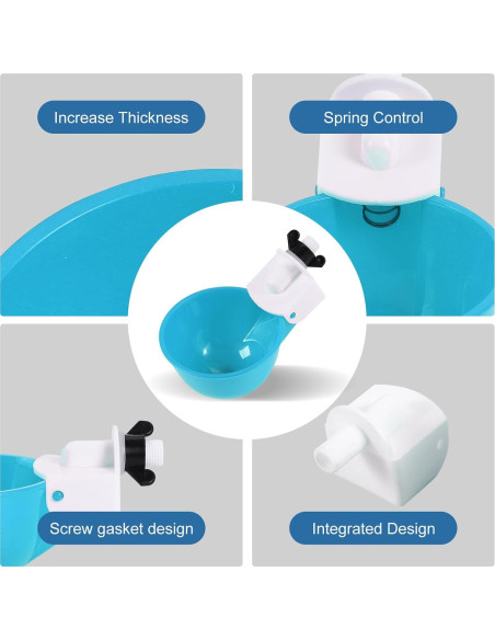 Tazas de Agua para Pollos Psarnuk - 8 Unidades Azul Claro Tazas de Agua para Pollos Psarnuk - 8 Unidades Azul Claro