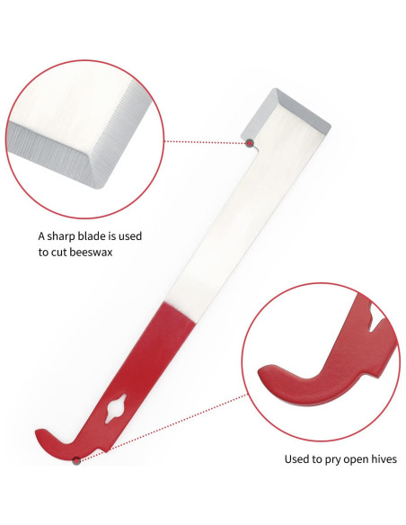 KINGLAKE J Hook de Acero para Colmena 26,67 cm Raspador KINGLAKE J Hook de Acero para Colmena 26,67 cm Raspador