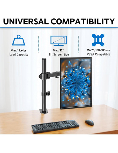 Soporte de Monitor MOUNTUP MU0001 Ajustable 1 Pantalla 32"