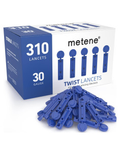 Lancetas Metene 30G para Prueba de Azúcar en Sangre, 310 Unid.