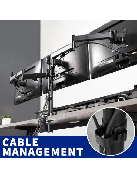 Soporte Triple VIVO para 3 Monitores de 24" Ajustable Soporte Triple VIVO para 3 Monitores de 24" Ajustable