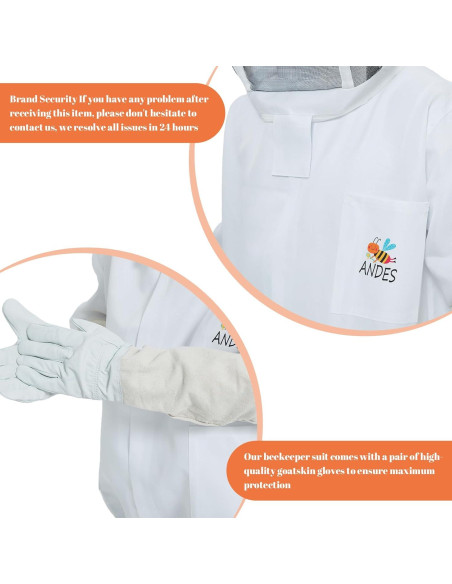 Chaqueta de Apicultura Andes - Unisex XL con Guantes Chaqueta de Apicultura Andes - Unisex XL con Guantes