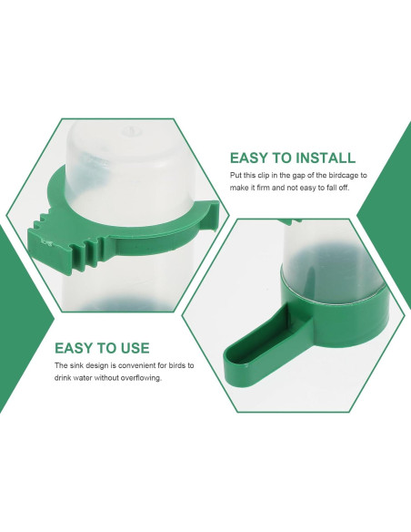 10pcs Bebedero de Vidrio LIOOBO para Aves 3,05 cm 10pcs Bebedero de Vidrio LIOOBO para Aves 3,05 cm