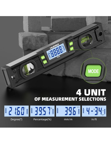 Nivel Digital Torpedo Huepar TL25 10" Aluminio IP54