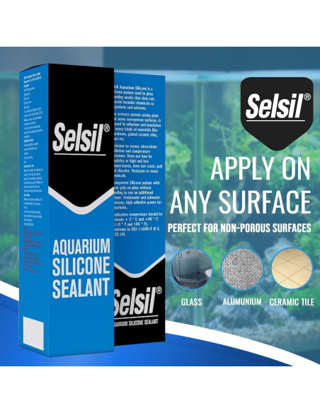 Sellador de Silicona Selsil para Acuarios 300 ml Transparente Sellador de Silicona Selsil para Acuarios 300 ml Transparente