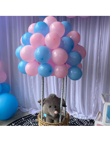 Kit de Arco de Globos Rosa y Azul YMSZ 134pcs Decoración Fiesta