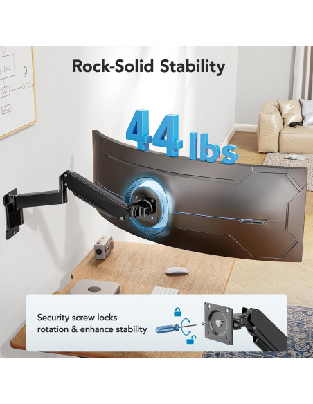 Soporte de Pared para Monitor Ultrawide HUANUO 10-49" 19,96 kg Soporte de Pared para Monitor Ultrawide HUANUO 10-49" 19,96 kg