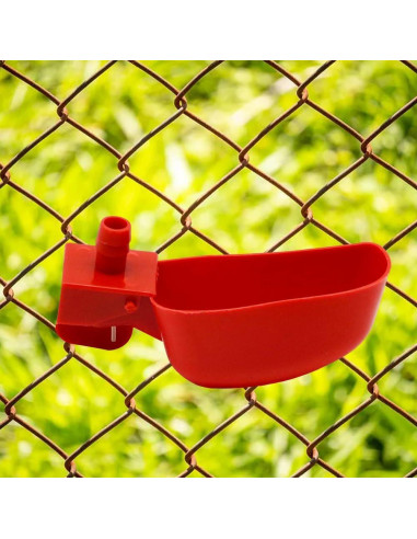 12 Tazas Bebederos Automáticos para Aves MODUODUO Rojo