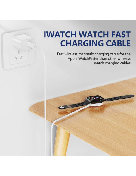 Cargador Rápido USB C para Apple Watch 20W Magnético Cargador Rápido USB C para Apple Watch 20W Magnético