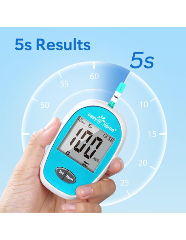 Kit Monitor Glucosa Easy@Home - 100 Tiras y Lancetas