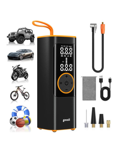 Compresor de Aire Portátil Gmaii 150 PSI con Manómetro Digital
