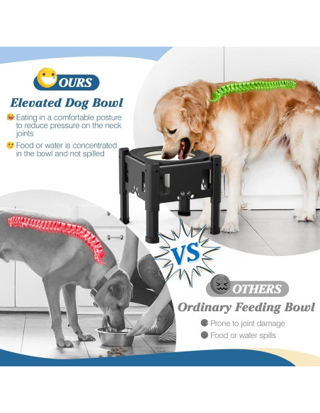 Cuenco de Agua Elevado Lewondr 2.5L Ajustable para Perros Cuenco de Agua Elevado Lewondr 2.5L Ajustable para Perros