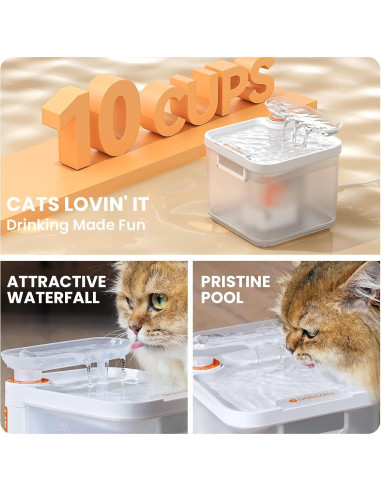 Fuente de Agua para Gatos DOG CARE 2.5L Ultra Silenciosa
