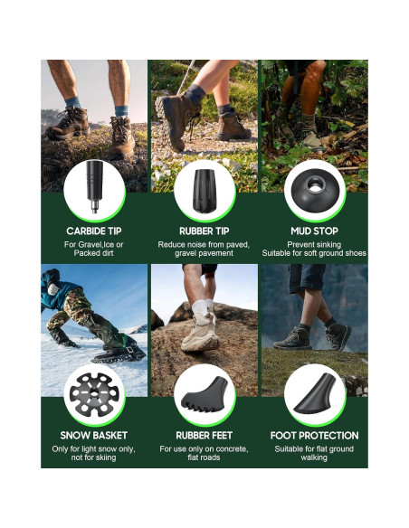 Bastones de Trekking Pojifi PO-TR01 Aluminio Ajustables 135 cm Bastones de Trekking Pojifi PO-TR01 Aluminio Ajustables 135 cm