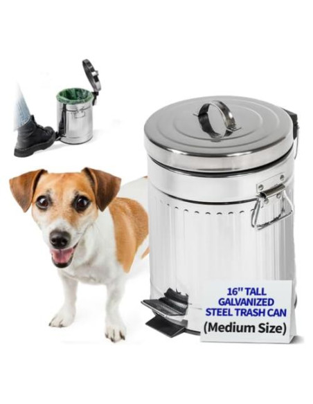 Bote de Basura Acero Galvanizado Fit For Life 40.6 cm Bote de Basura Acero Galvanizado Fit For Life 40.6 cm