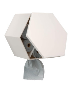 Dispensador de bolsas para excrementos Leash Boss blanco