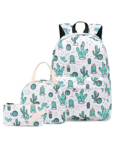 Mochila Escolar 3 en 1 Dezcrab para Niñas con Almuerzo y Estuche