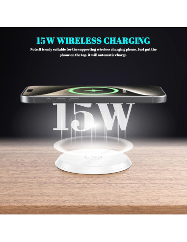 Regleta de Poder Empotrada XBA con USB-C 20W y Carga Inalámbrica 15W